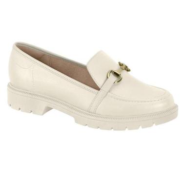 Imagem de Sapato Mocassim Feminino Beira Rio Casual Flatform Confortável, Branco