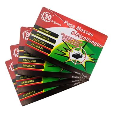 Imagem de Kit 10 Armadilhas Adesivas Pega Moscas e Mosquitos | Isca Natural com Aroma Atrativo | Placa Colante de Alta Aderência | Sem Veneno e Atóxica | Ideal para Cozinha, Açougue e Área de Churrasco