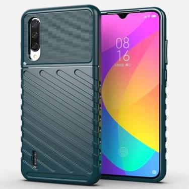 Imagem de Capa para XIAOMI Mi 9 Lite Capa,case com escudo resistente,Macio antiderrapante,anti-óleo,Proteção total de capa de telefone -Green
