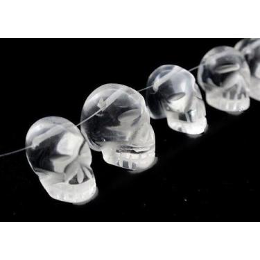 Imagem de Cranio Furo Vazado Pedra Cristal Garimpo Esculpido Pequeno - Cristaisd