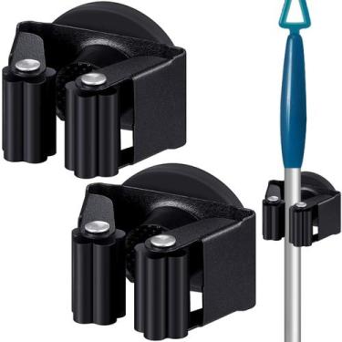 Imagem de Suporte de vassoura Magnetic Mop Vercraft, 2 peças, suporte de parede 