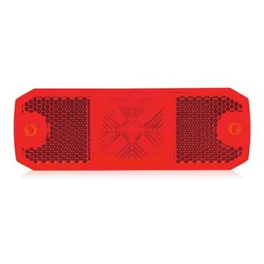 Imagem de Marcador de folga retangular LED de 3,5 cm x 11,4 cm para caminhões e resistentes, refletor vermelho