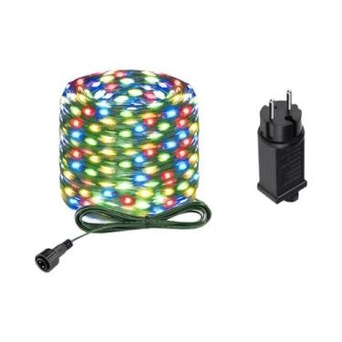 Imagem de Luzes De Cordão LED De Couro Com Energia Solar, Luzes De Fada Estrela 