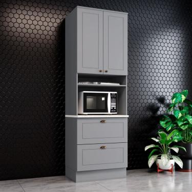 Imagem de Paneleiro Torre Quente 2 Portas 2 Gavetas em MDF Americana C350 Henn