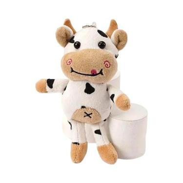 Imagem de Chaveiro De Pelúcia De Vaca Leiteira Fofa De 15cm Para Meninos E Menin