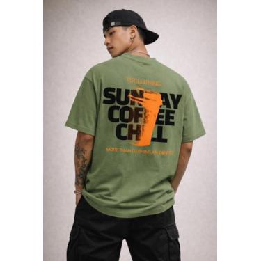 Imagem de Camiseta Oversized Masculina TS Clothing Algodão Estampada Costas Stre