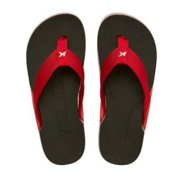 Imagem de Chinelo Kenner Nk6 Pro Preto Correia Vermelha Masculino-Masculino