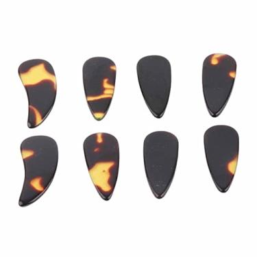 Imagem de Escolhas de cítara chinesa Escolhas de dedo 8 peças Acessórios de instrumento de corda de celulóide para banjo Ukulele Guitarra alaúde Proteger os dedos Aliviar a dor Resposta