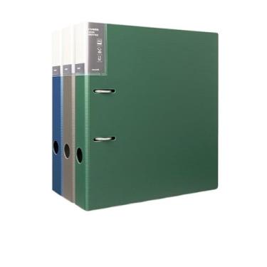 Imagem de Pasta organizadora de arquivos perfurada A4, folha de dados com 2 orifícios, pasta de armazenamento removível, 3 peças de material de escritório (multicolorido)