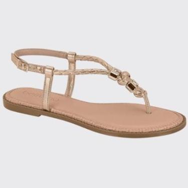 Imagem de Sandália Rasteira Feminina Tiras Brilhante Beira Rio 8472.414.29366-Feminino