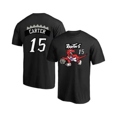 Imagem de Camiseta Masculina Retrô Toronto Vince Carter, Gola Redonda, Manga Cur