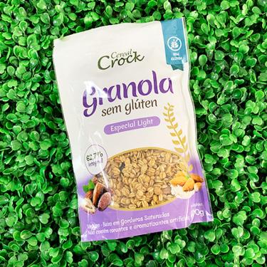 Imagem de Kit 3X: Granola de Aveia Light Sem Glúten Leve Crock 200g