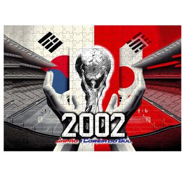 Imagem de Quebra-cabeça Coleção Copa do Mundo Japão e Coréia 2002 Brasil 300 peças em mdf