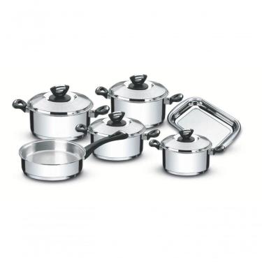 Imagem de Jogo De Panelas Tramontina Solar Baquelite Em Aço Inox 6 Peças