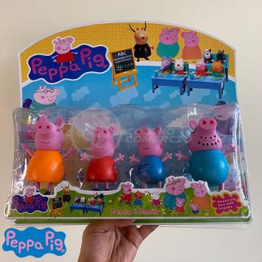Imagem de Kit 4 Bonecos Familia Peppa Pig