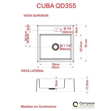 Imagem de Conjunto Bancada C-cuba Q355 E Prateleira Metrópole 605 Carvalho Dark Nogal