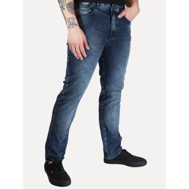 Imagem de Calça Ellus Jeans Masculina Slim Sprouting LY IV Metal Zetex Azul Médio-Masculino
