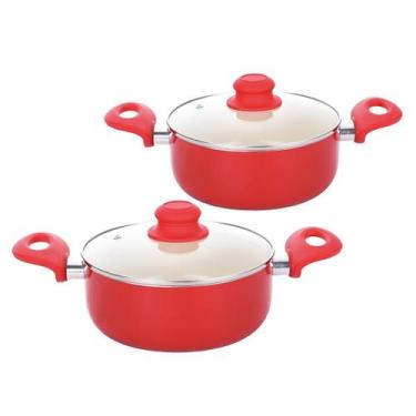 Imagem de Kit 2 Caçarola Revestimento Cerâmico Rubi 1.8Mm 22 E 24Cm - Class Home