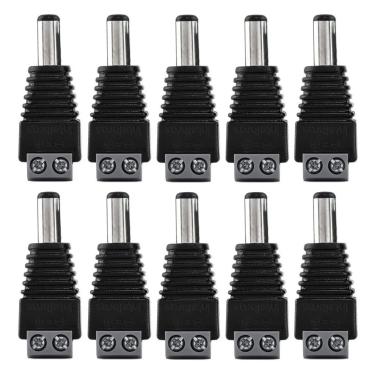 Imagem de Kit 10 Conector Intelbras Conex 1000 Para Alimentação Camera De Segurança P4 Macho Cftv