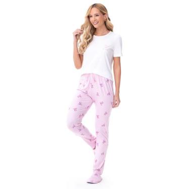 Imagem de Pijama Blusa Manga Curta e Calça Rosa - Zee Rucci, P