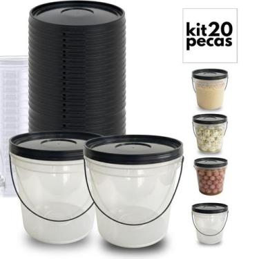 Imagem de Balde Para Presunto Transparente 3.2L - 20 Pçs - Nastripack