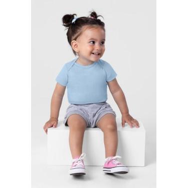 Imagem de Body bebê unissex em cotton Brandili-Azul, M, Azul