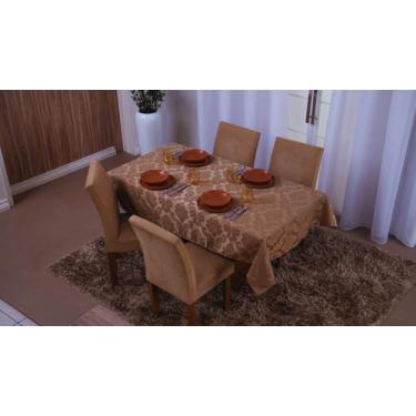 Imagem de toalha para mesa jacquard em tecido 4 lugares 1,35x1,50 - bf confeccoe