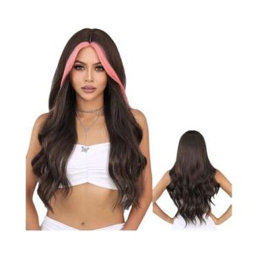 Imagem de Peruca Sintética Azul Com Ondas Corporais Para Mulheres, Comprimento M