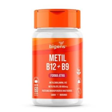 Imagem de Vitamina Metil B12 + Metil B9 Forma Ativa 60 Caps Mastigáveis - Bigens-Unissex