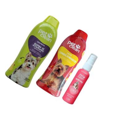 Imagem de Kit PetClean Shampoo Bomba Vitamina + Condicionador Perfume Banho e To