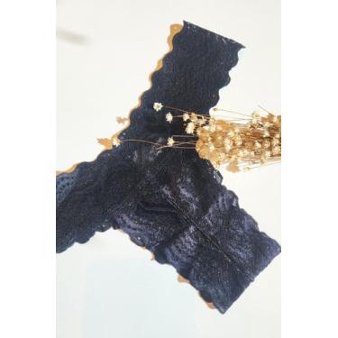 Imagem de Calcinha Lidia Rendada Semi-Fio - Airumã Lingerie, Preto, GG