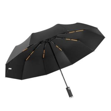 Imagem de Guarda Chuva Grande Com Luz de LED Sombrinha Dobrável Prática Automáti