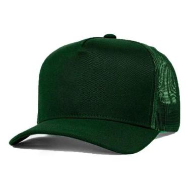 Imagem de Kit 5 Bonés Trucker Redinha Tela Aba Curva Cor:Verde EscuroTamanho:Úni