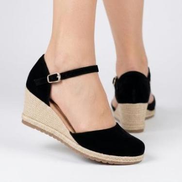 Imagem de Sandália Espadrilhe Bebecê Anabela Preta-Feminino