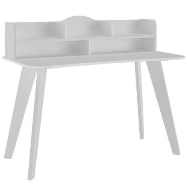 Imagem de Mesa Escrivaninha Com Nichos Sofia Branco - ARTELY