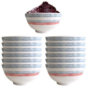 Imagem de 12 Tigelas Bowl em Melamina Decorado 720ml Para Sobremesas - Fx