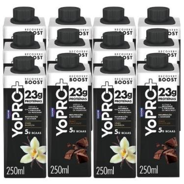 Imagem de Yopro Danone Whey 250ml 25g Proteína - 12 Unidades Baunilha e Chocolat