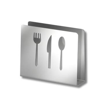 Imagem de Suporte Porta Guardanapo Em Aço Inox De Mesa Restaurante Cozinha Lanch