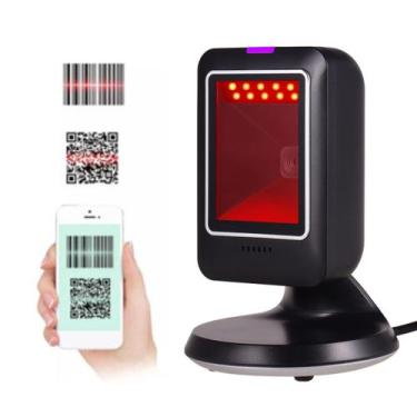 Imagem de Leitor de codigo de barras qr code 1d 2d Scanner USB Fixo De Mesa Usb 