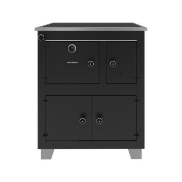 Imagem de Fogao a Lenha Antonow Dakota 65 Preto Saida Esquerdo