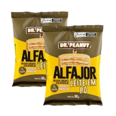 Imagem de Kit 2 Alfajor com Recheio Pasta de Amendoim Dr Peanut Whey Protein Zer