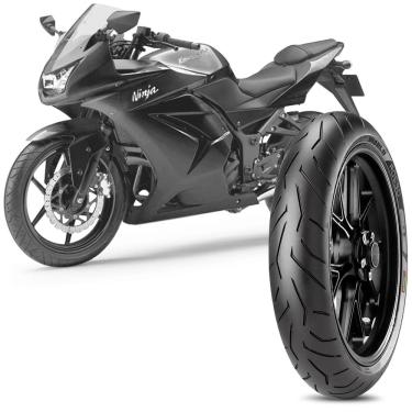 Imagem de Pneu Moto Ninja 250 Pirelli Aro 17 110/70-17 54h Dianteiro Diablo Rosso ii
