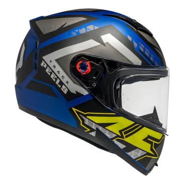 Imagem de Capacete Moto Peels Icon Track Azul Metálico Fosco Com Grafite