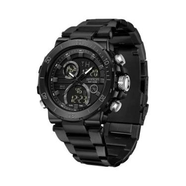 Imagem de Relógio Digital Masculino Sanda 6175 À Prova D'Água 5ATM Com Alarme E 