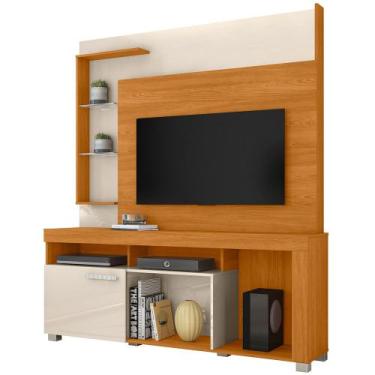 Imagem de Estante Painel Para TV 50 Pol 160cm 1 Porta Sibila M07 Cinamomo Off Wh