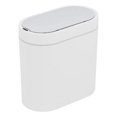 Imagem de Lixeira Banheiro Branco 6l 30x20cm Plastico - Brazil Home Living