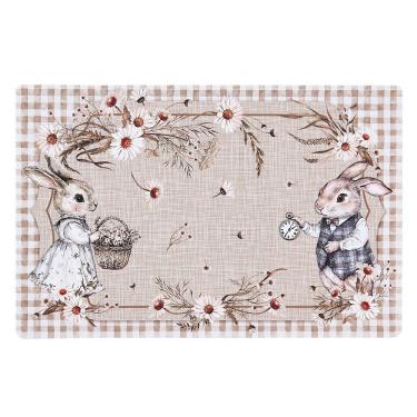 Imagem de Jogo Americano Copa E Cia Avulso Giardino Páscoa Vichy Easter Taupe