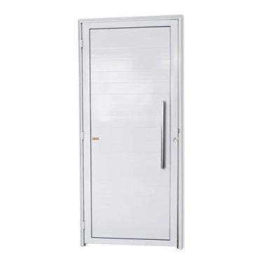 Imagem de Porta de Alumínio Lambri 210x80cm com Puxador Super Brimak Abertura Di