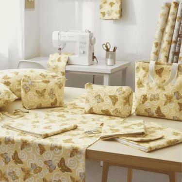 Imagem de Tricoline Fio40 Borboleta Summer Rolo 1,50x5m Textil Algodão - Plast.c