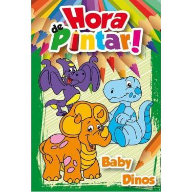 Imagem de Livro para colorir infantil hora de pintar - baby dinos - RIDEEL